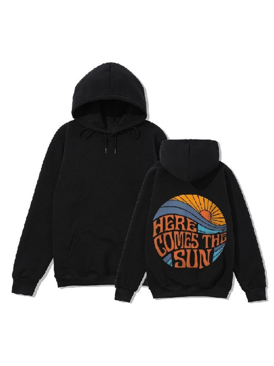 Forever Chasing Sunsets Loose Casual Hooded Sweatshirt