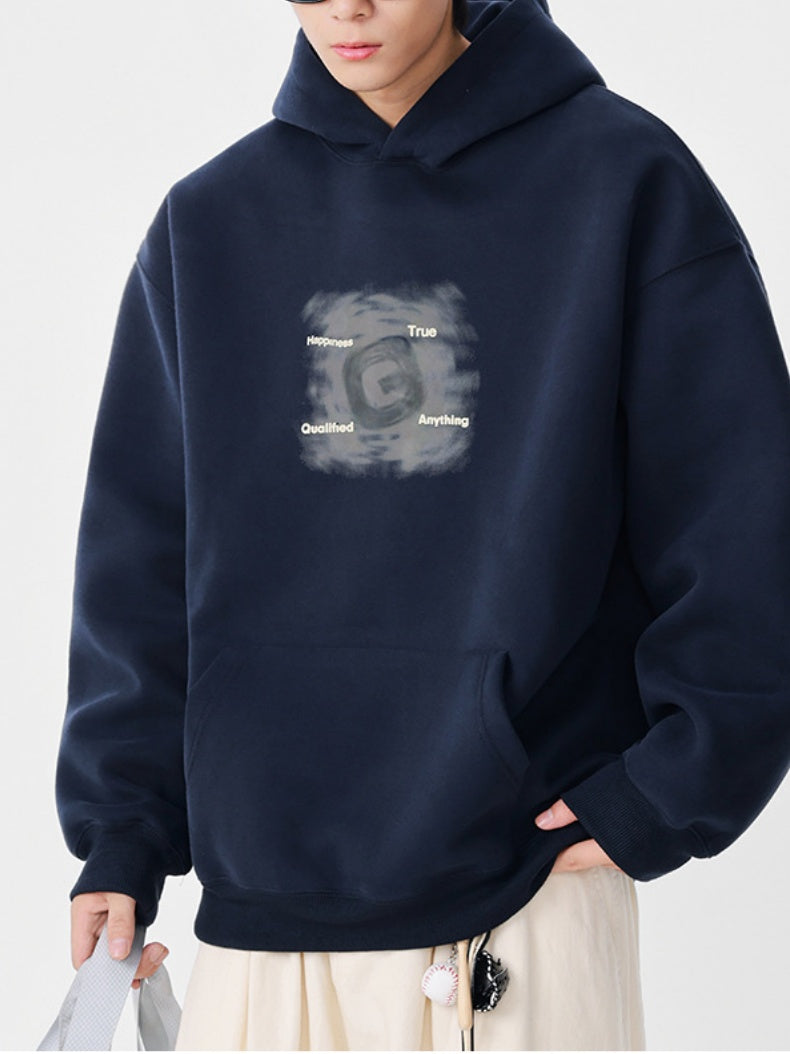 Letter Print Hooded Sweatshirts&Hoodies