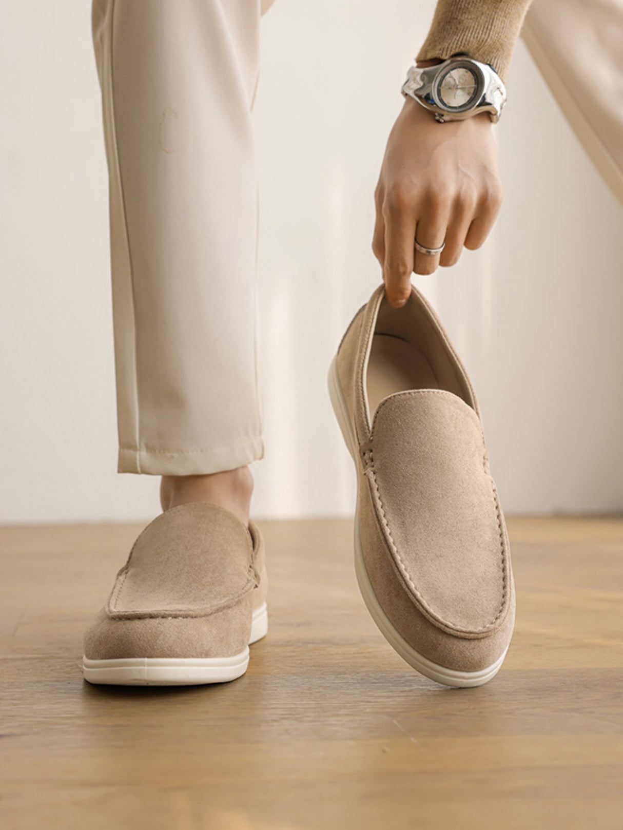 Suede Slip-on Loafers