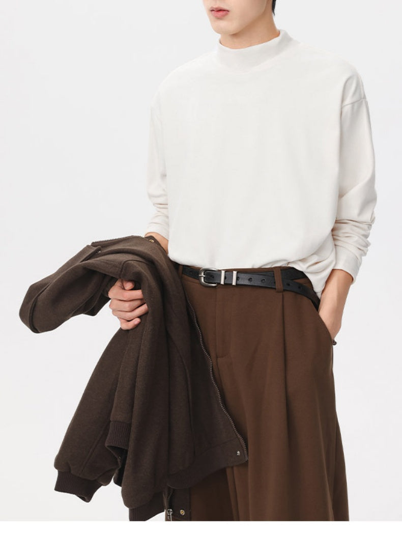 Mock Neck Inner Wear Keep Warm T-shirts