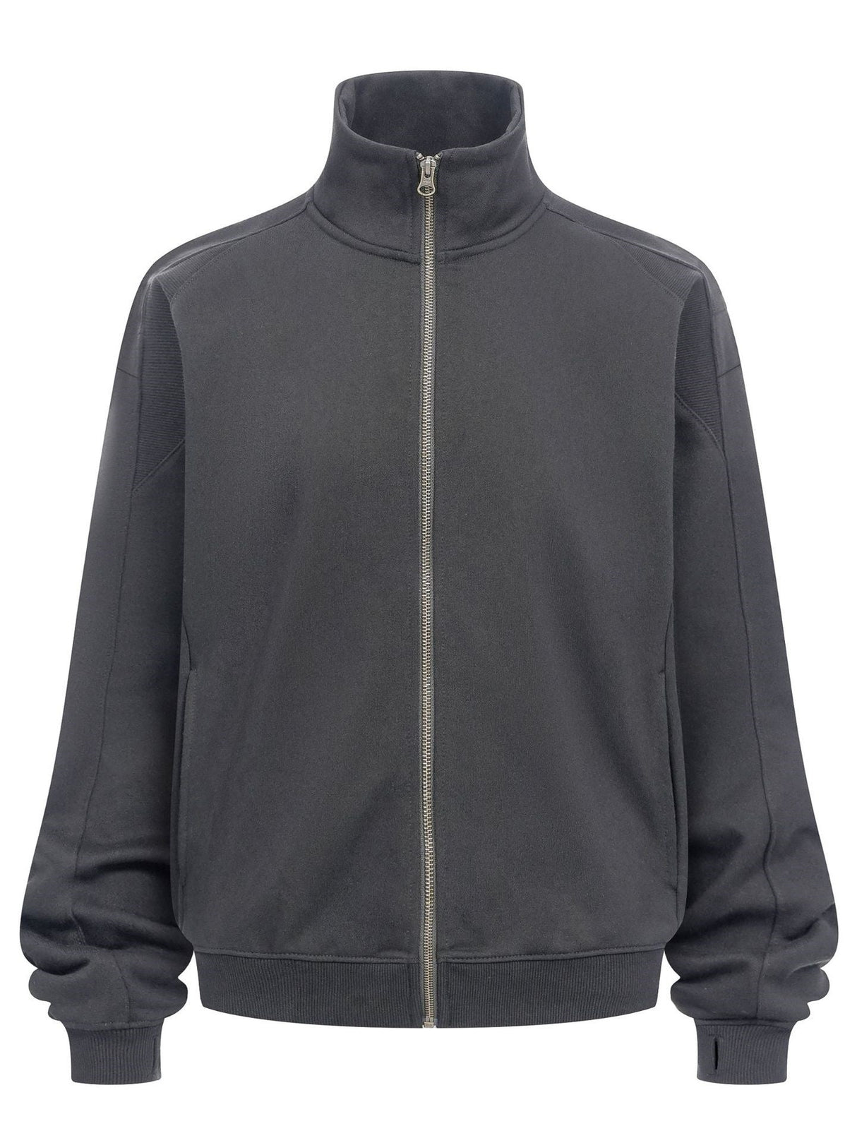 Liber Autumn Neutral wear Zipper decoration Solid Color Sweatshirts&Hoodies