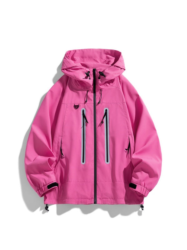 Outdoor Reflective On Foot Camping Mountain Climbing Hooded Windproof Jacket