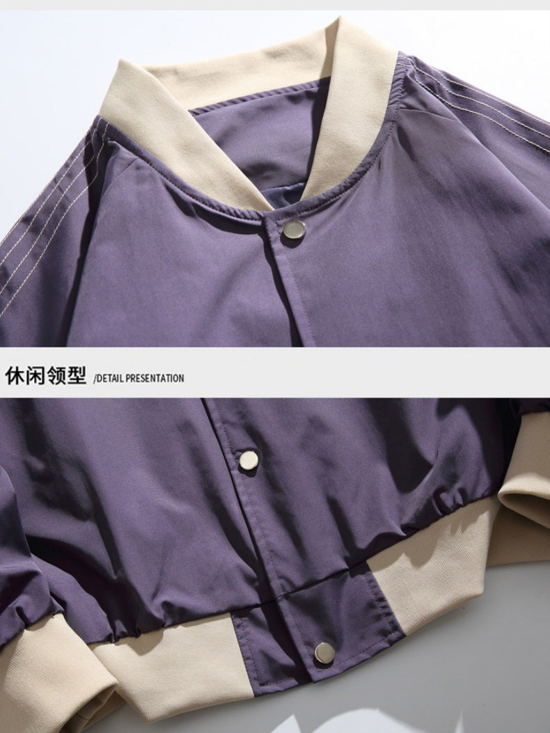 Color Matching Stripes Pilot Jackets