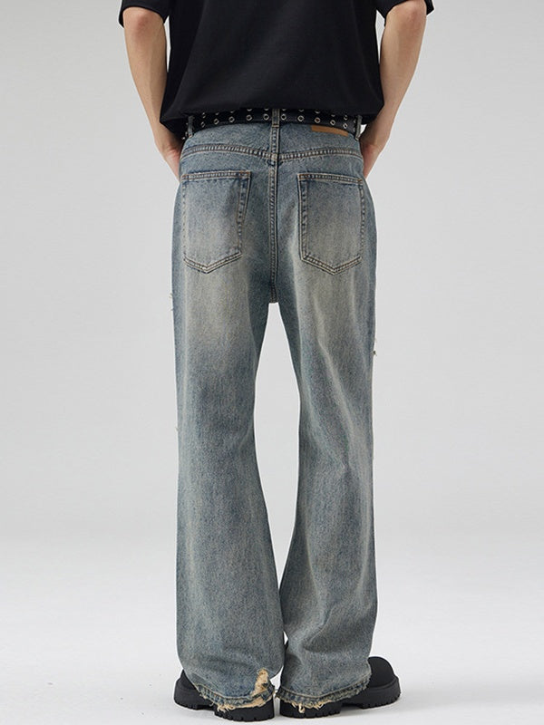 Hiphop Distressed Heavy Industry Hole Jeans
