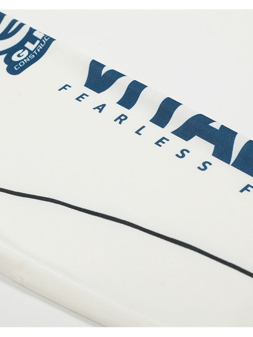 Liber Autumn Neutral wear Printed Letter T-shirts