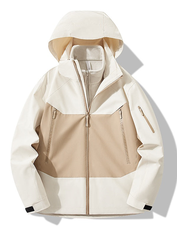 Hard Shell Triple Removable Fleece Water Proof Antifouling Windproof Windproof Jacket