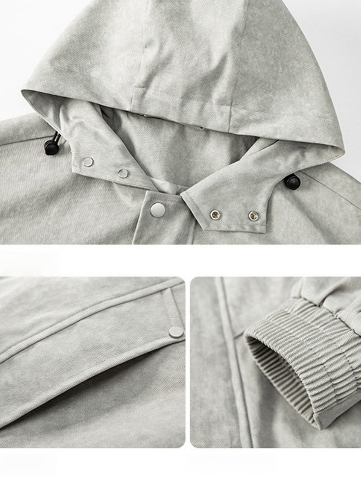 Tooling Hooded Suede Loose Function Jackets
