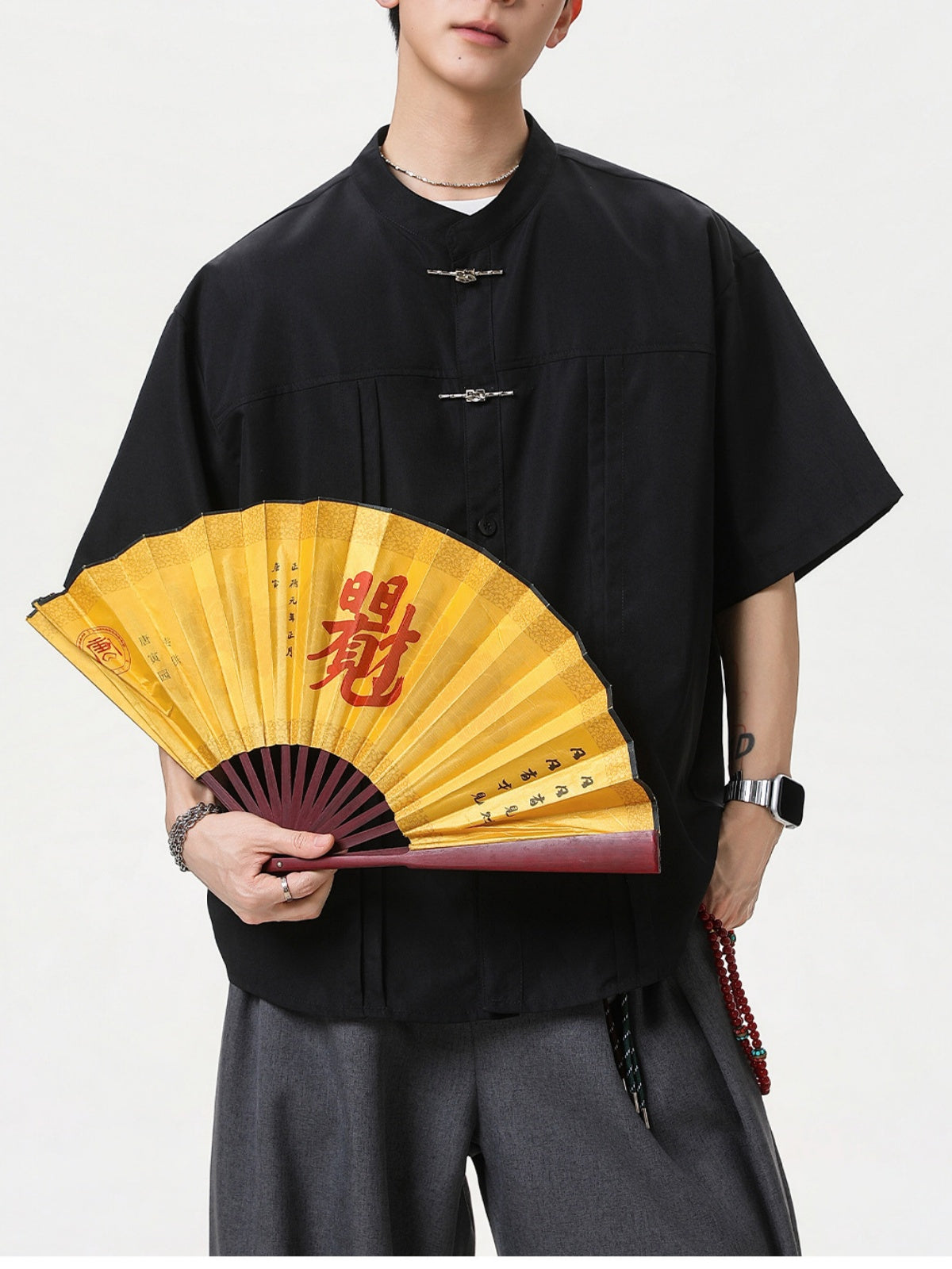 New Chinese Style Chinese Knot Tang Suit Shirts