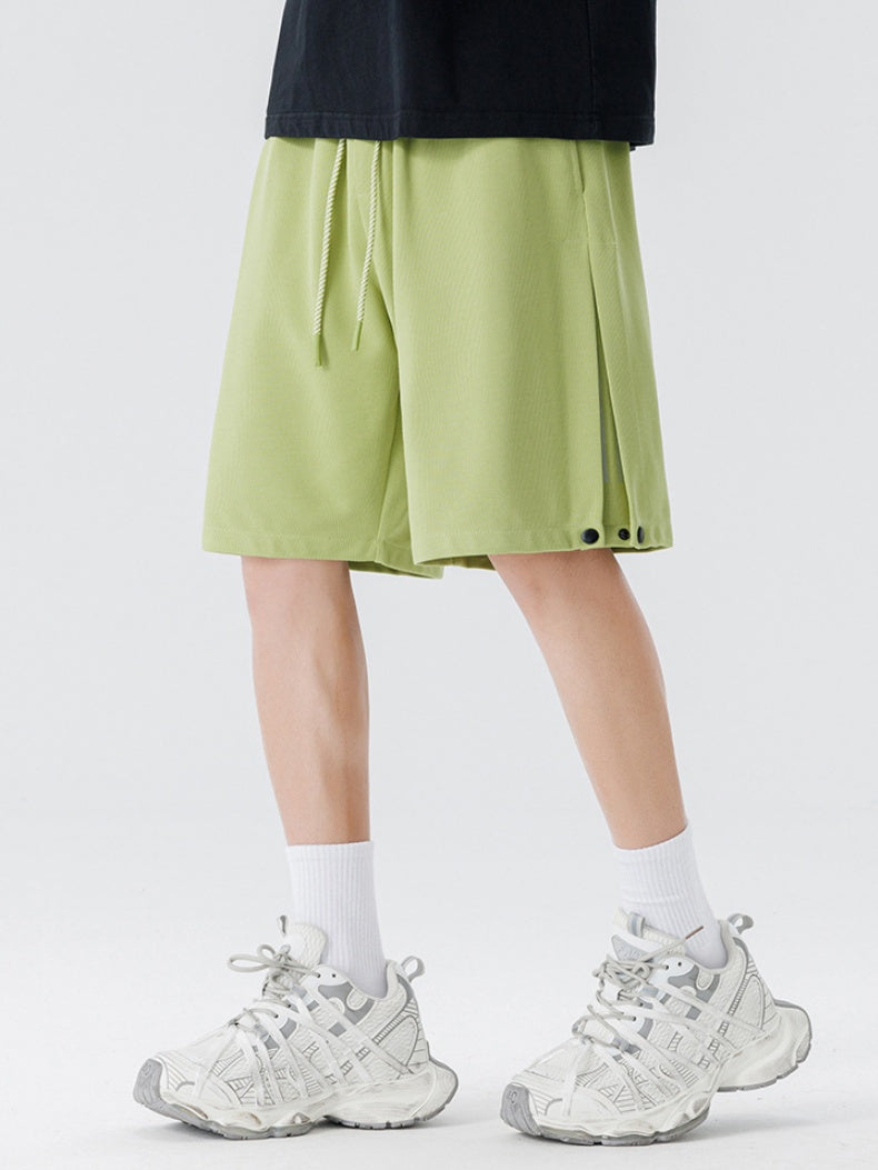 Side Slit Printed Five Points Shorts