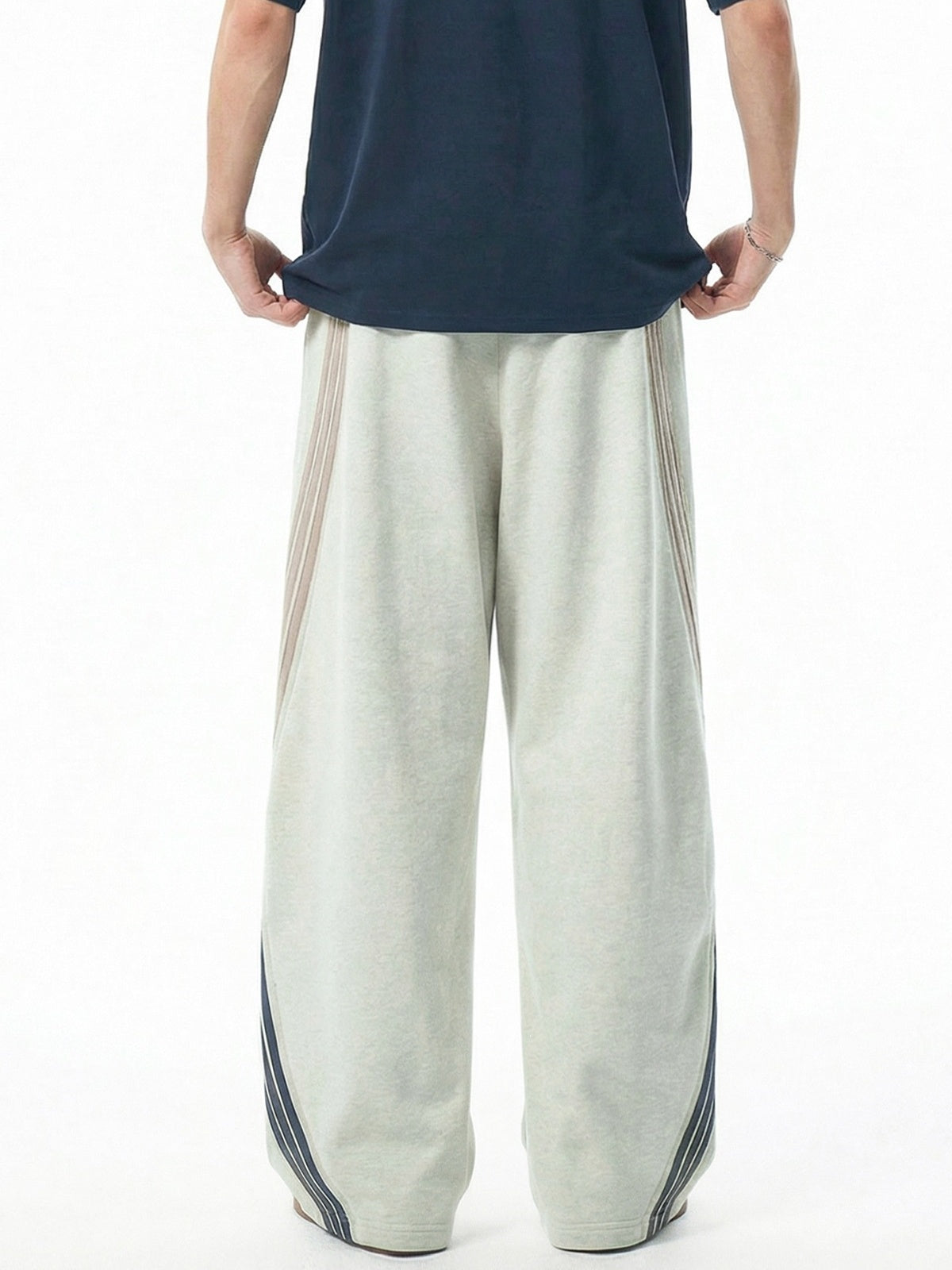 Ins Color-blocked Stripes Pants