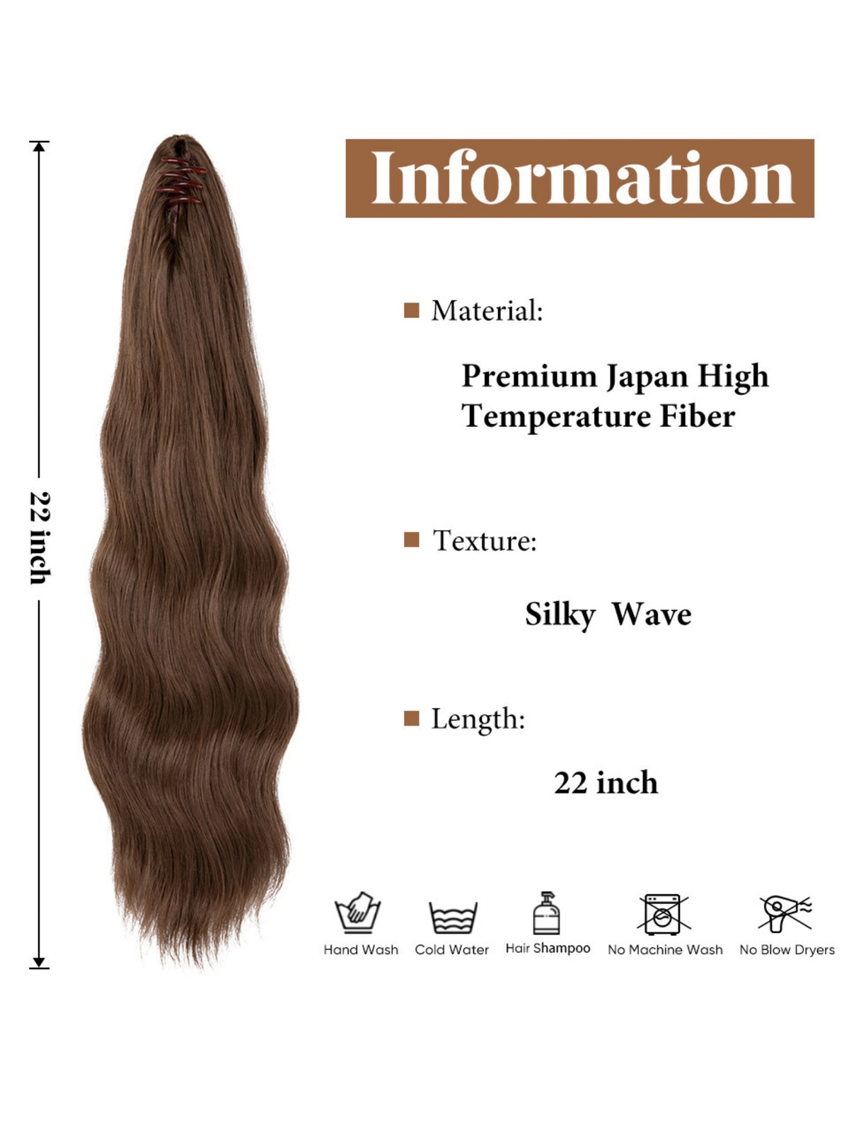 Big Wavy Ponytail Hair Extension Wig