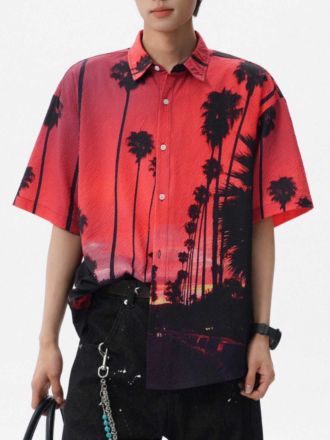 Printed Leisure Loose-fit Beach Shirts