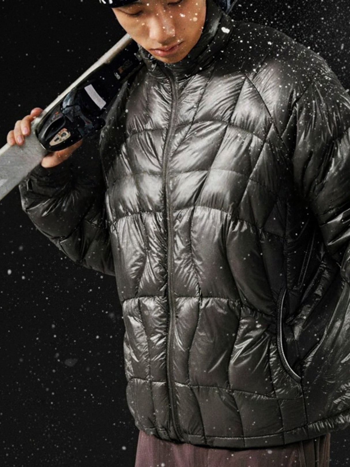 Dandelion Lightweight Stand Collar 90 Velvet Storage Down Jacket