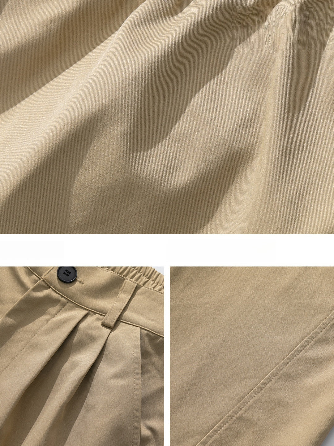 Segmentation Gathering Loose-fit Straight-fit Pants