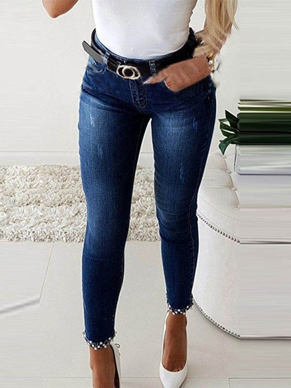 Liber Autumn Women's Beading Jeans