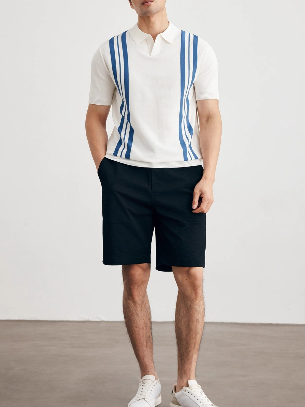 Vertical Stripe Old Money Style Polo Shirts