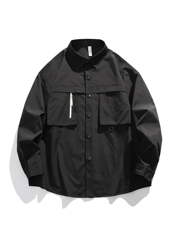 Water Proof Tooling Loose Lapel Long-sleeved Shirt