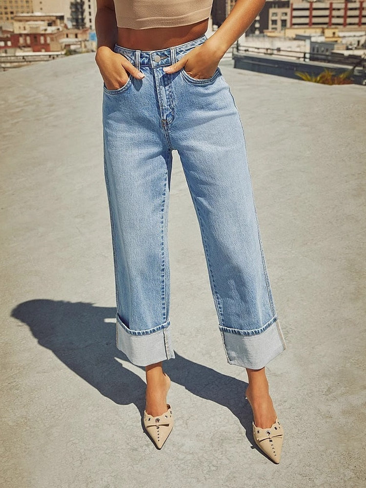 Liber Spring Women's Old Jeans