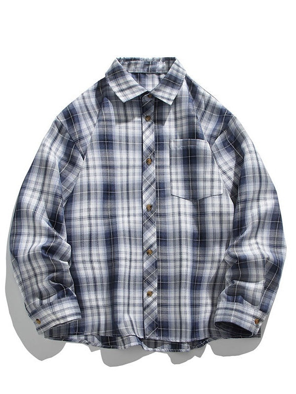 Liber Autumn Neutral wear Color matching Stripes Shirts