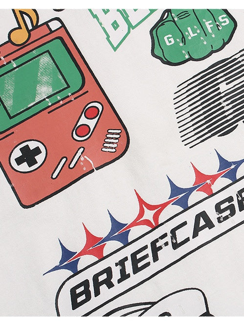 Slogan Locomotive Printed T-shirts