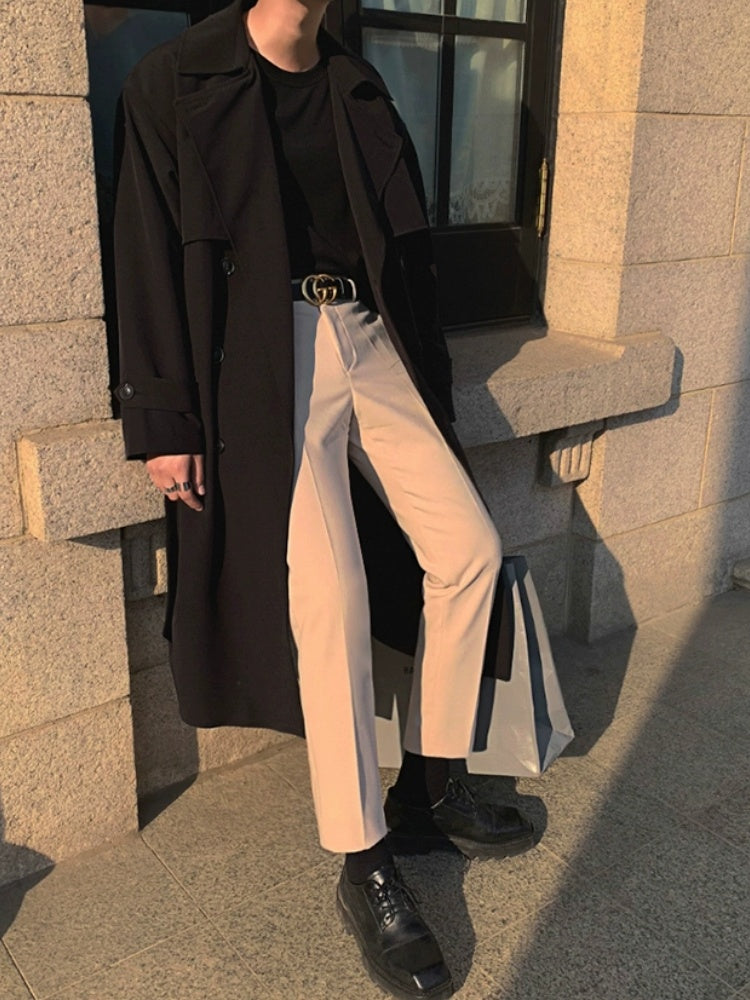 Leisure Double-breasted Loose Mid-length Trench Coats