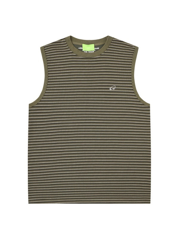 Retro Pinstripes Loose-fit Tank Tops