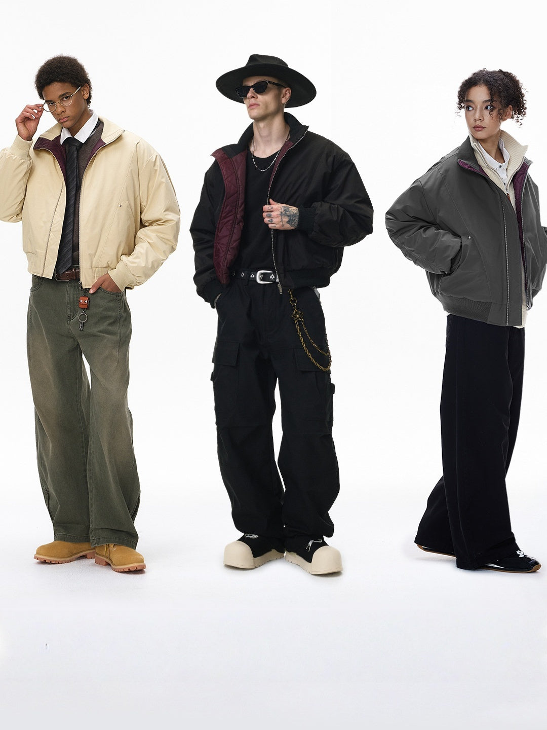 Cleanfit Deconstructed Tailoring Stand Collar Flight Jacket