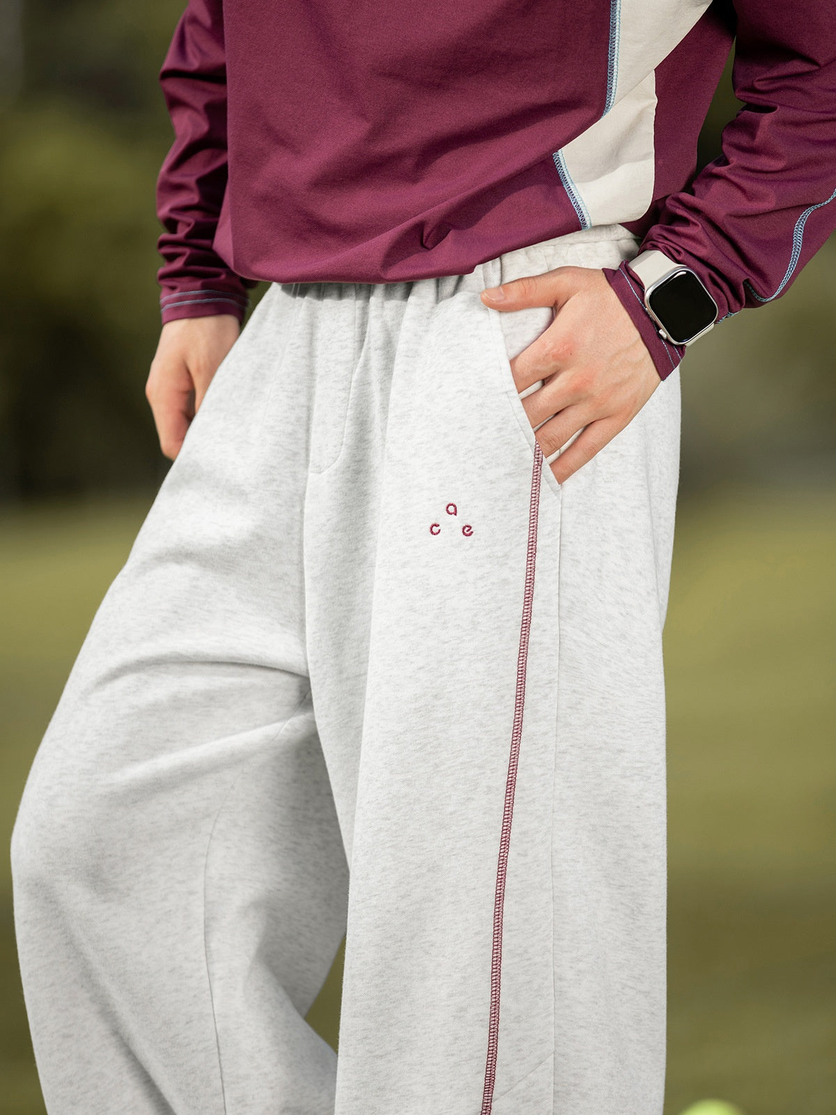 Liber Autumn Men's Embroidery Stripes Pants