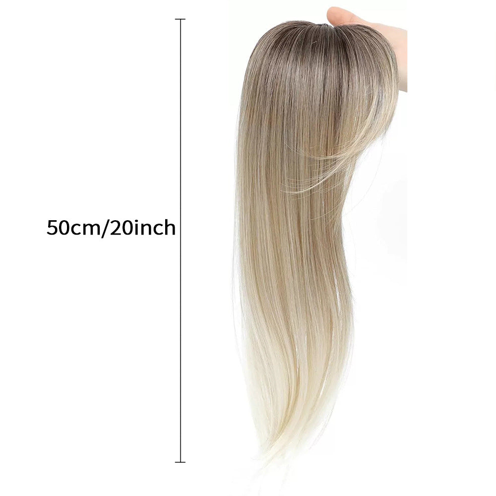 Invisible, Seamless Synthetic Long Wig That Covers Gray Hair
