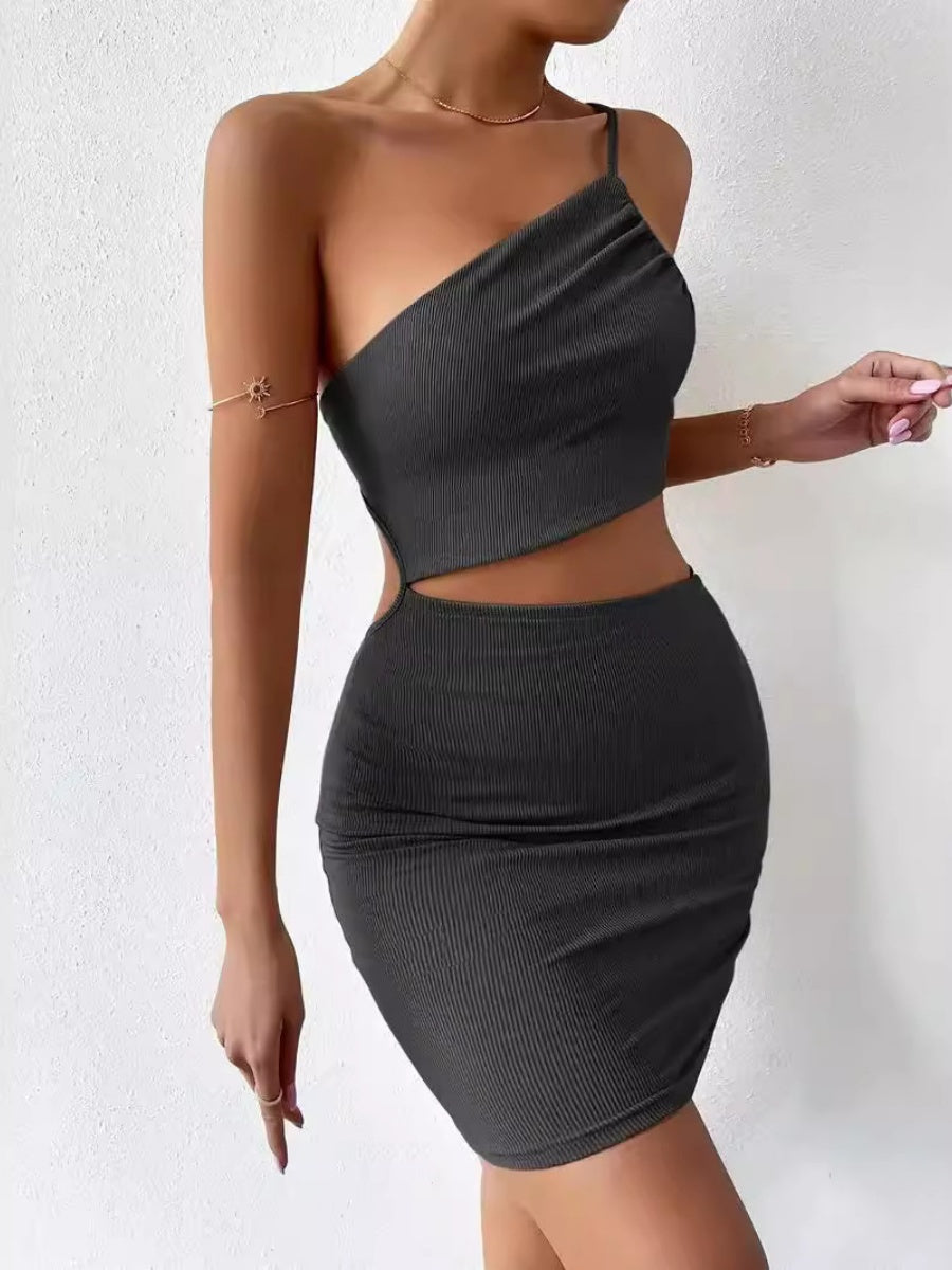 Strappy Backpack Hip-Exposing Faux Two-Piece Suspender Mini&Short Dresses