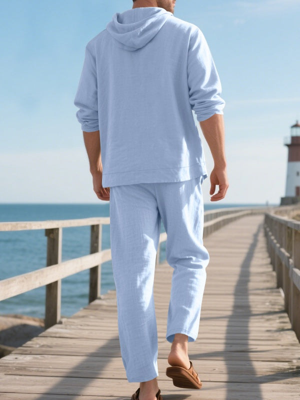 Leisure Flax Beach Hooded Set 2-piece Sets