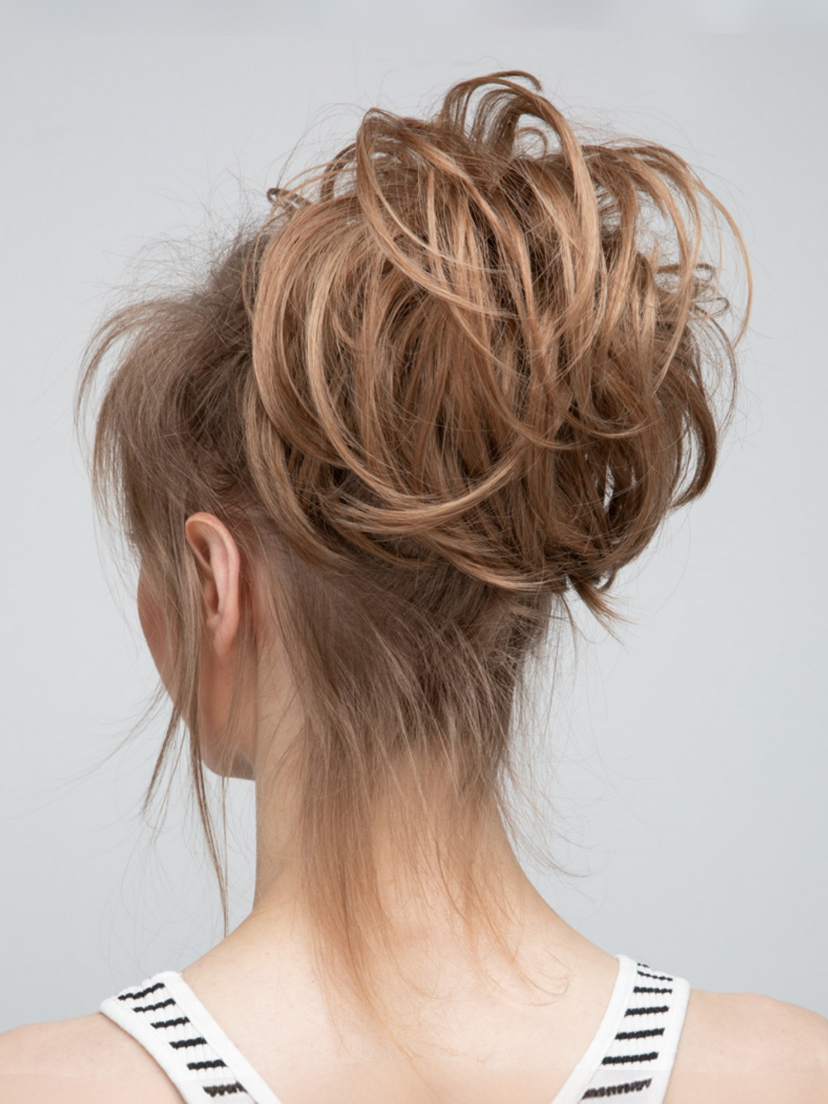 Fluffy Long Beard Curly Hair Updo Wig