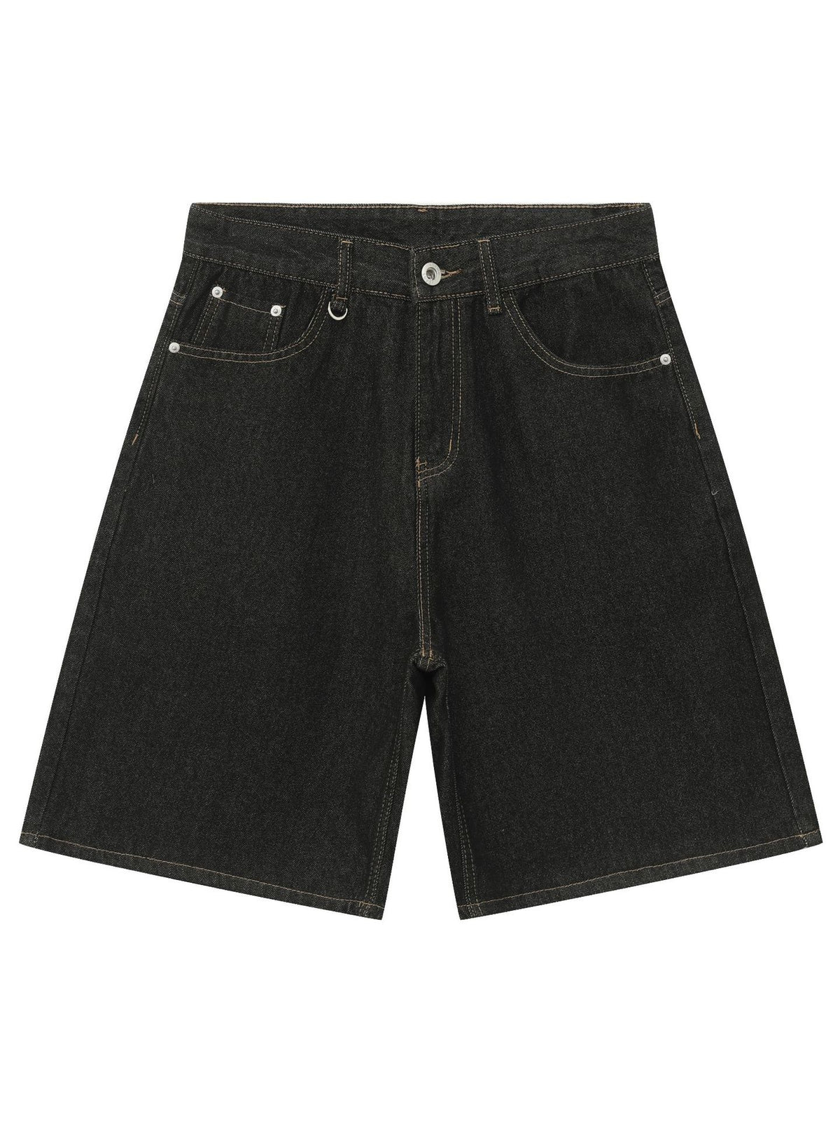 Retro Five Points Loose-fit Leisure Denim Shorts