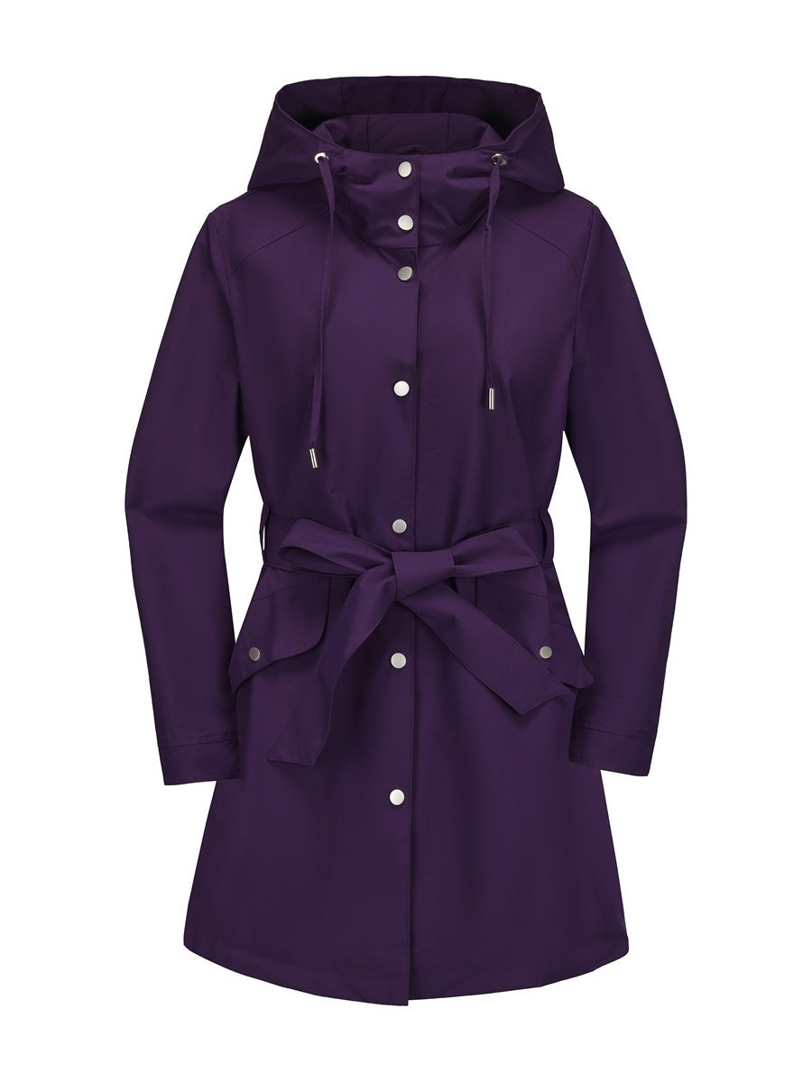 Removable Cap Water Proof Long Sleeve Thin Zipper Jackets