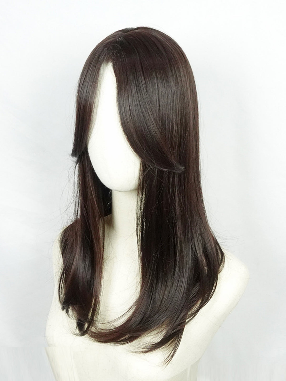 Invisible, Seamless Synthetic Long Wig That Covers Gray Hair