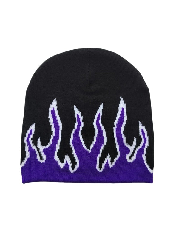 Flame Jacquard Hip Hop Windproof Beanies
