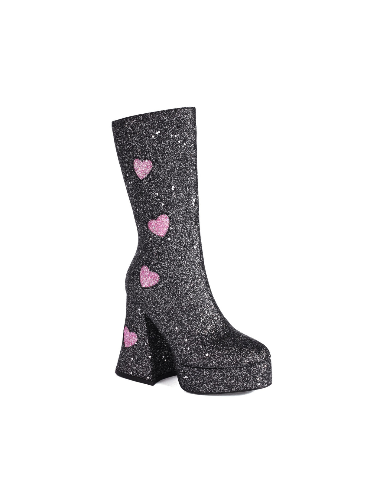 Heart-shaped Platform Mid-calf Boots