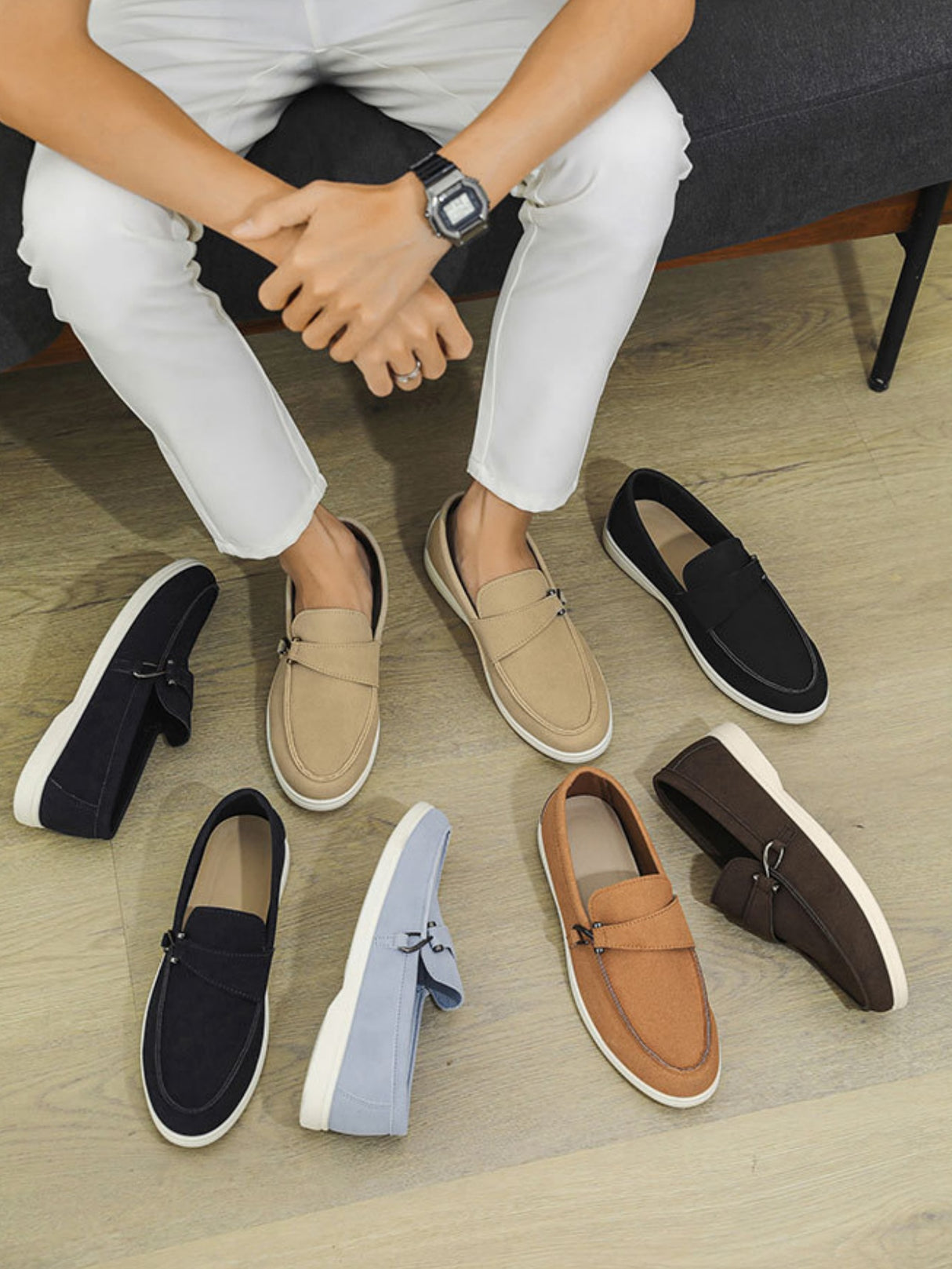 Suede Slip-on Loafers