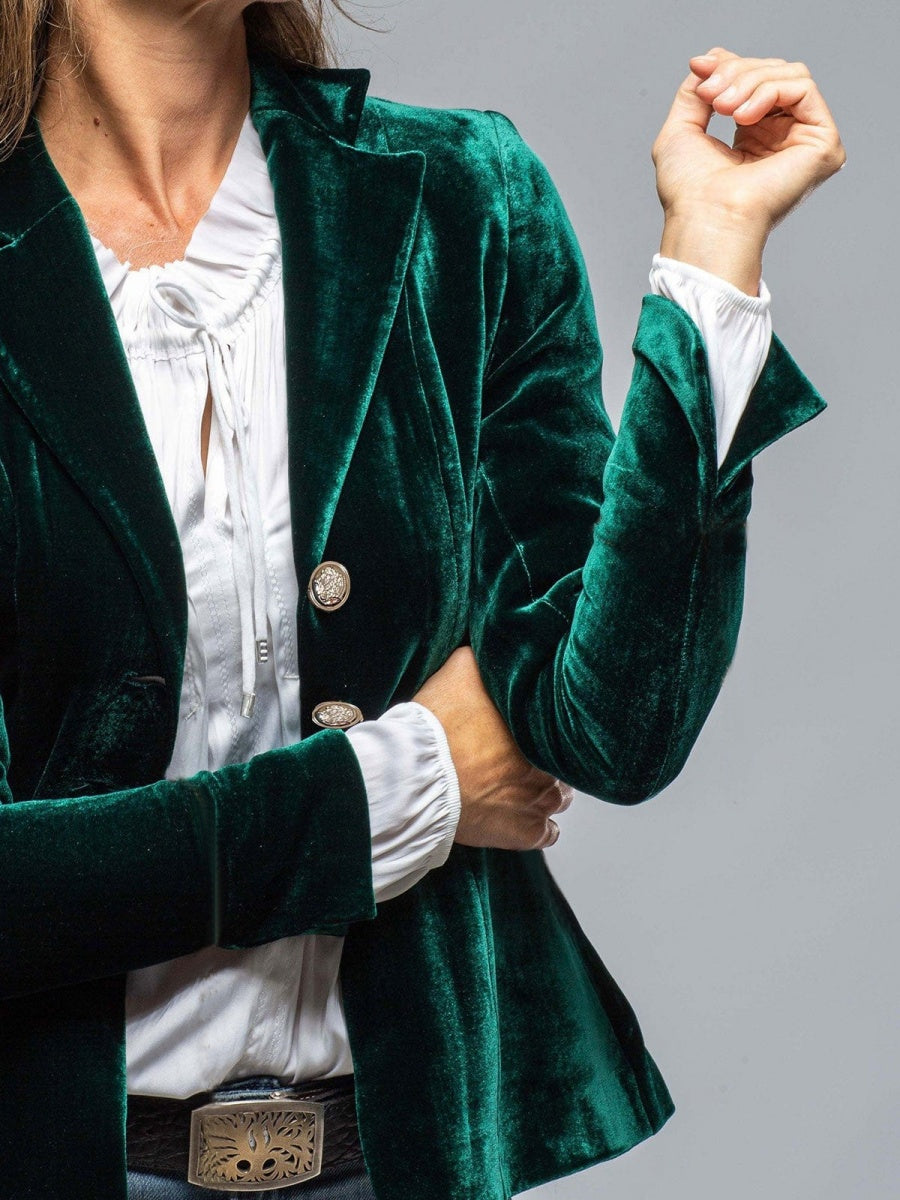 Velvet Long Sleeve Pocket Blazers