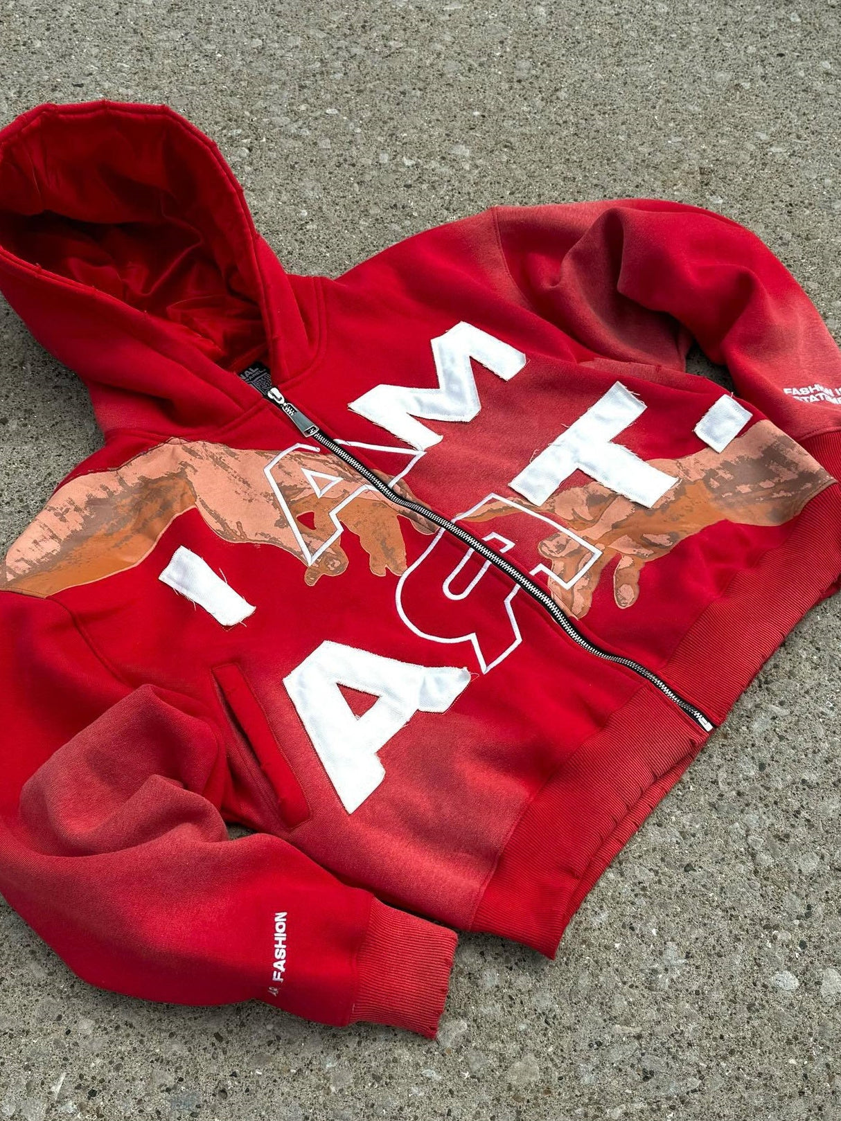 Colorblock Letter Patch Hoodie Jacket