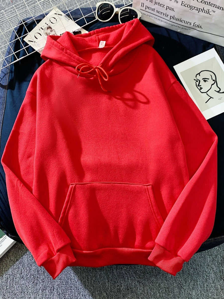 Liber Autumn Women's Pocket Solid Color Sweatshirts&Hoodies