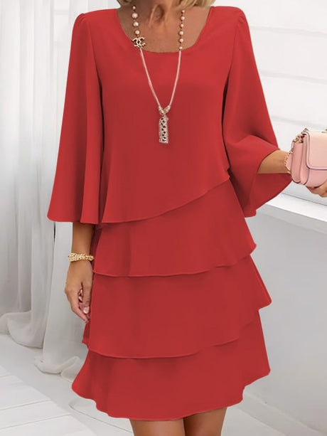 Liber Summer Women's Splicing Midi Dresses