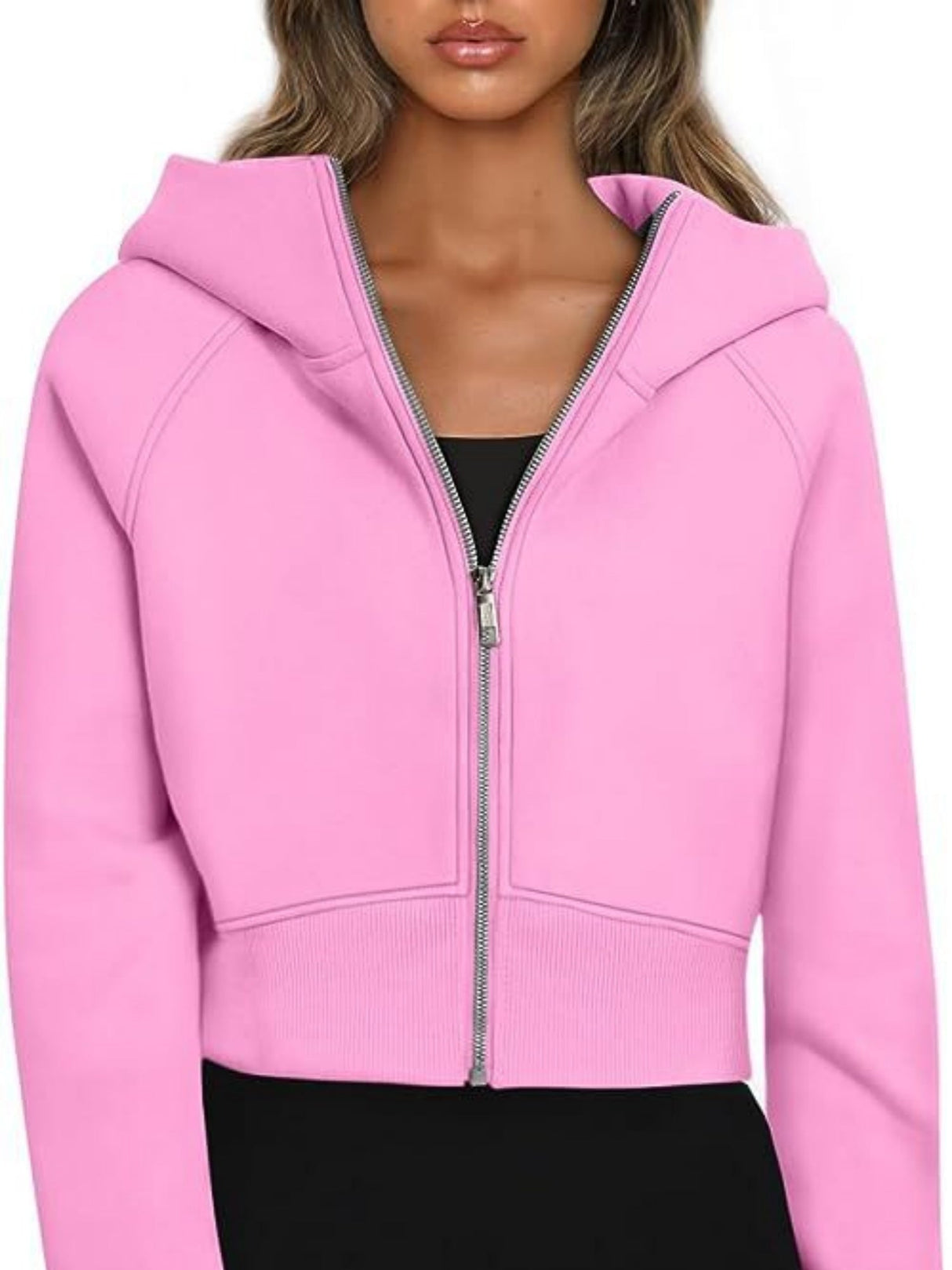 Hooded, Zip-up, Fleece-lined, Warm Sweatshirt/cardigan/outerwear For Autumn And Winter