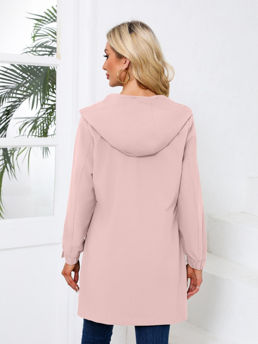 Outdoor Sports Water Proof Hooded Long Sleeve Loose Leisure Windproof Zipper Jackets