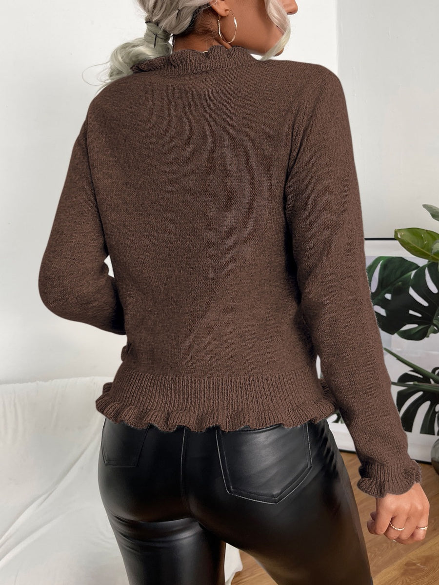 Wood ear Solid Color Cardigans