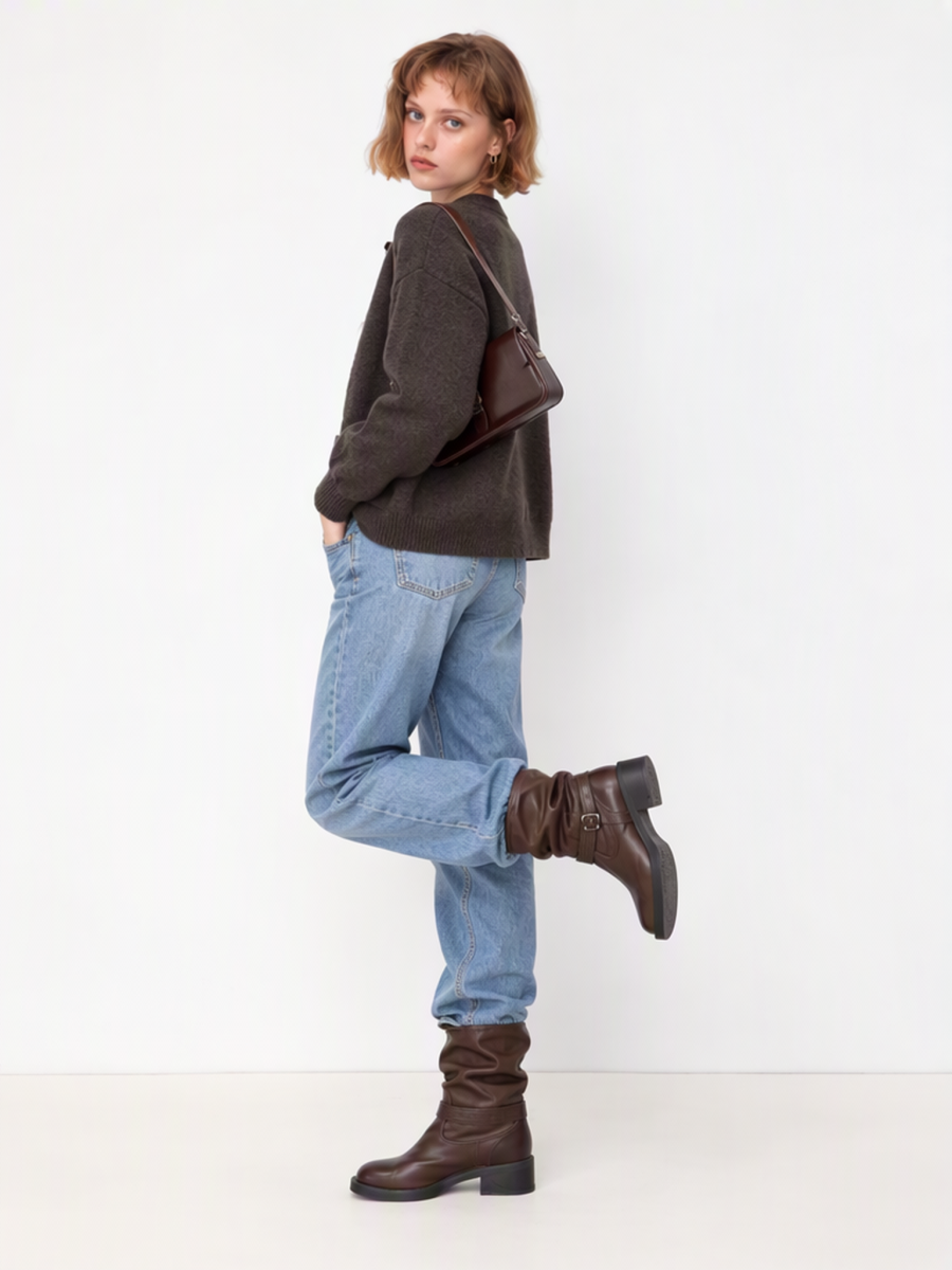 Long-sleeved Casual Loose Sweater Cardigan Solid Color Cardigans