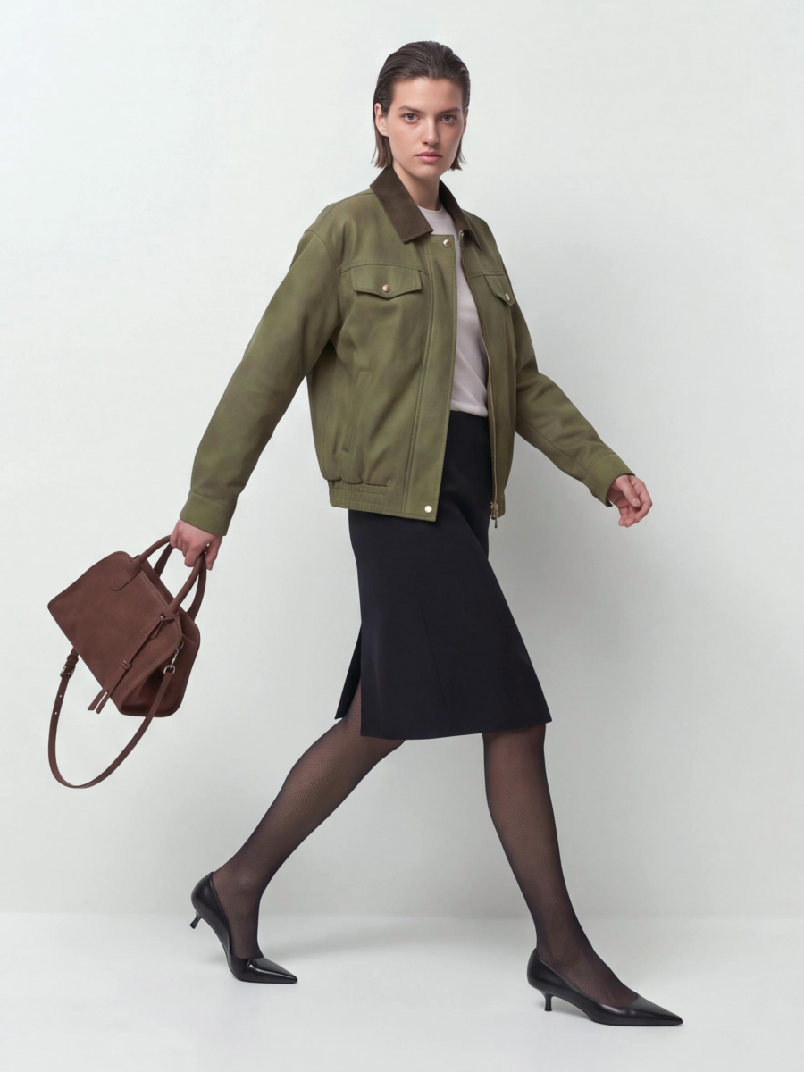 Zipper Pocket Solid Color Jackets