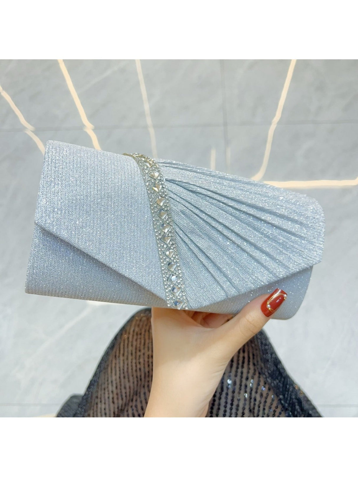Liber Four Seasons ACC Pleated Diamond Small Square Bag
