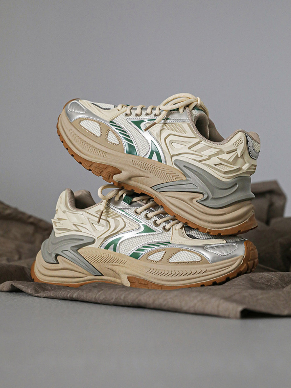 Color-blocked Platform Sneakers