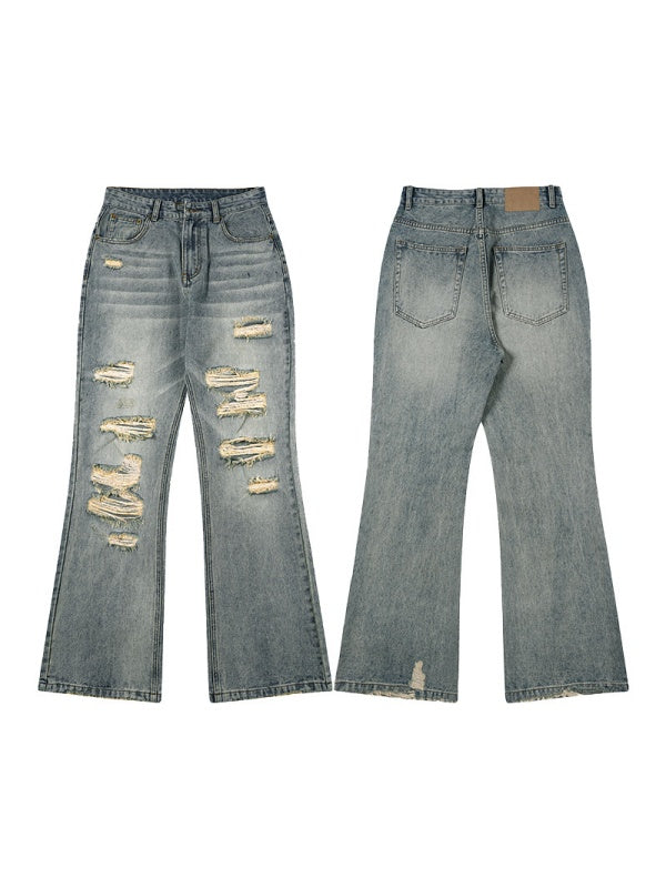 Hiphop Distressed Heavy Industry Hole Jeans